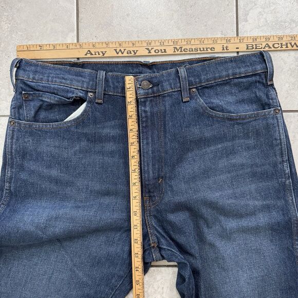 Levis Western Fit Dark Blue Denim Jeans Mens Size 38x28 Straight Leg - Picture 7 of 8